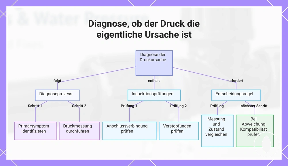 Diagnose, ob der Druck die eigentliche Ursache ist