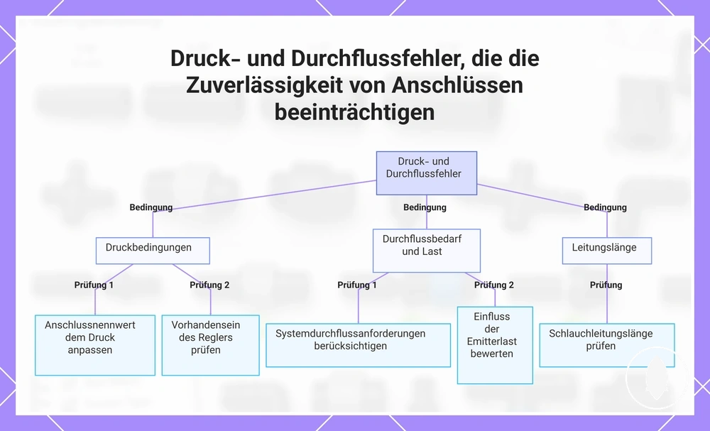 Druck- und Durchflussfehler, die die Zuverlässigkeit von Anschlüssen beeinträchtigen
