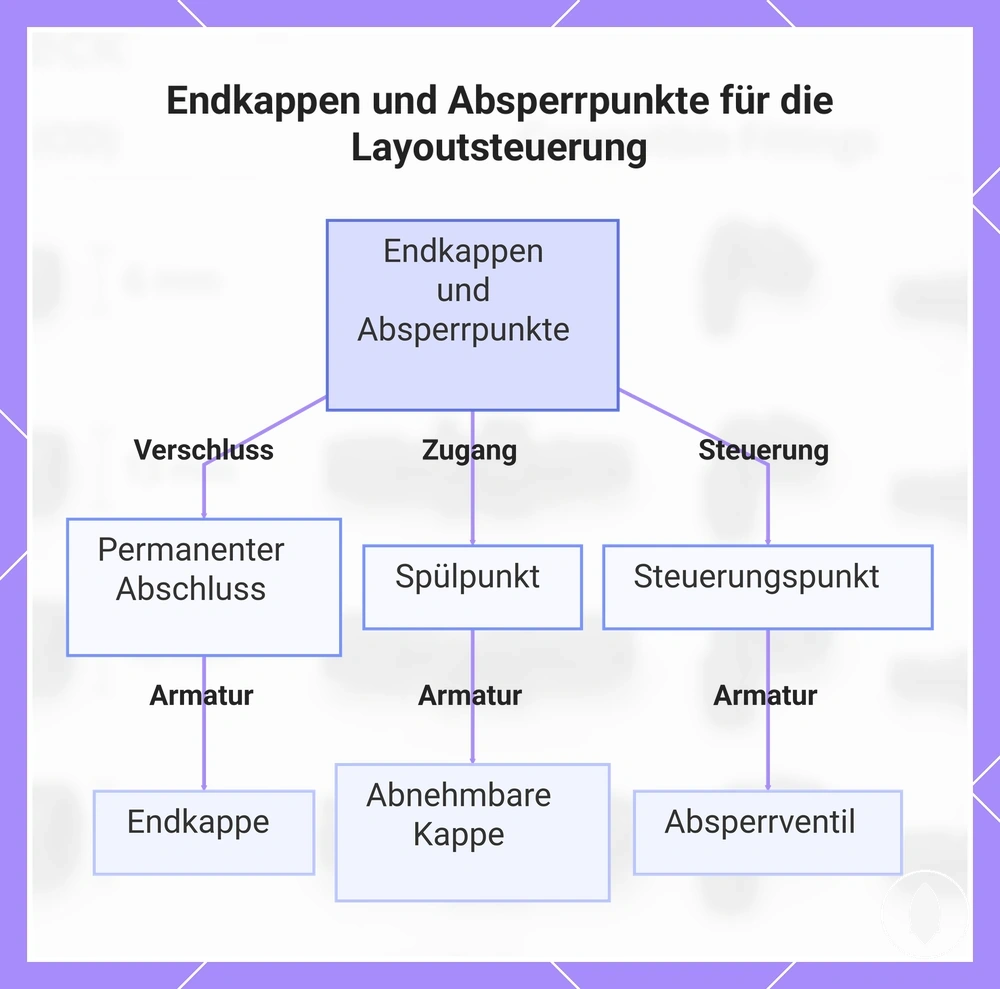 Endkappen und Absperrpunkte für die Layoutsteuerung