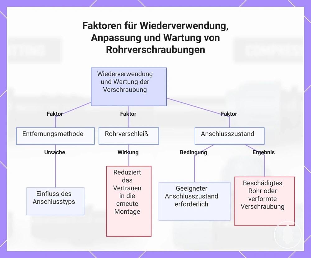 Faktoren für Wiederverwendung, Anpassung und Wartung von Rohrverschraubungen