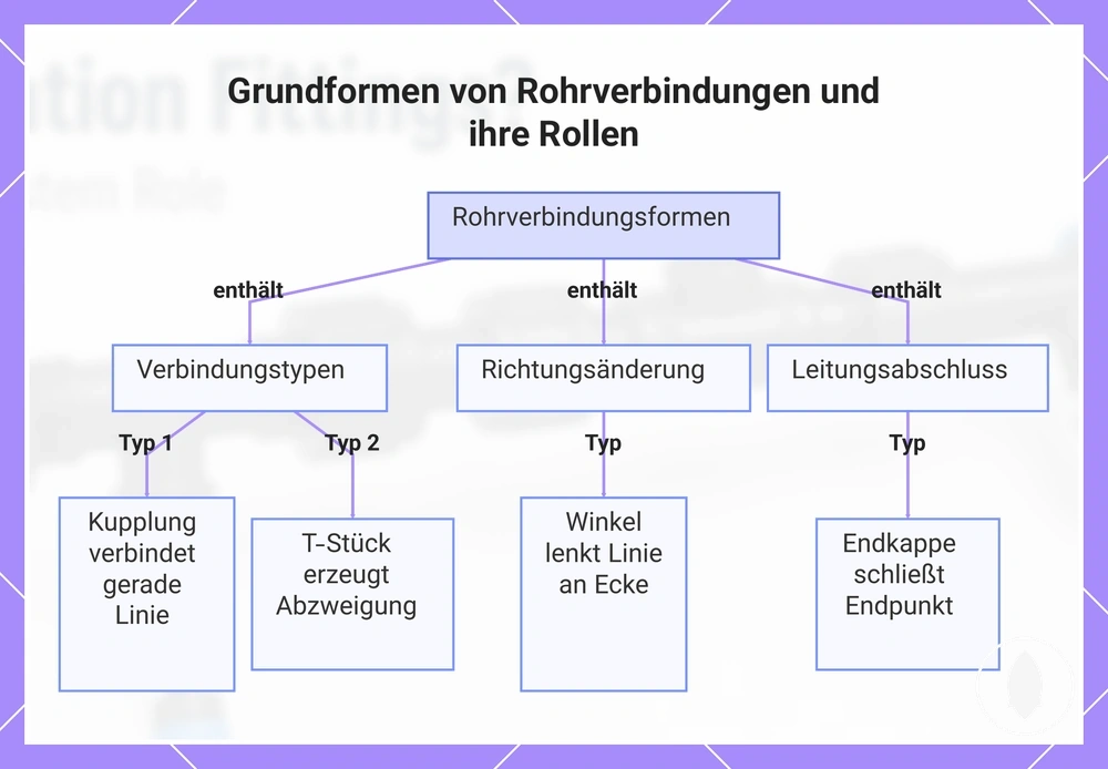 Grundformen von Rohrverbindungen und ihre Rollen