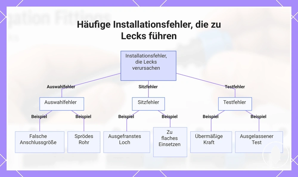 Häufige Installationsfehler, die zu Lecks führen