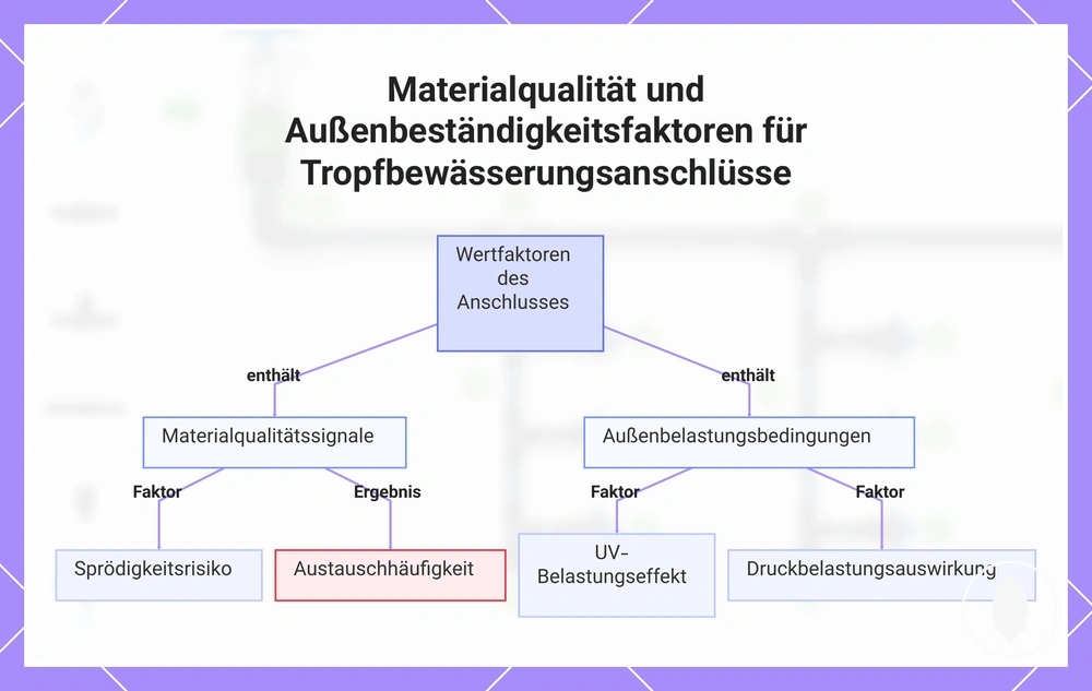 Materialqualität und Außenbeständigkeitsfaktoren für Tropfbewässerungsanschlüsse