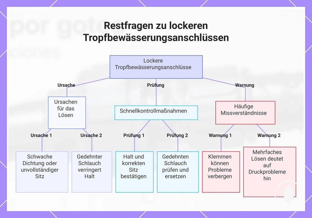 Restfragen zu lockeren Tropfbewässerungsanschlüssen