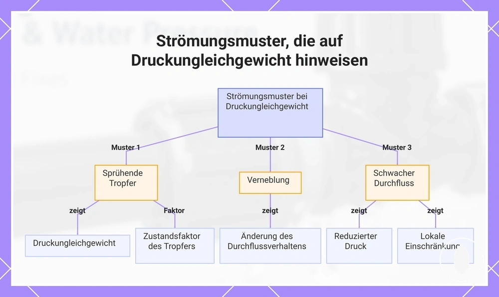 Strömungsmuster, die auf Druckungleichgewicht hinweisen