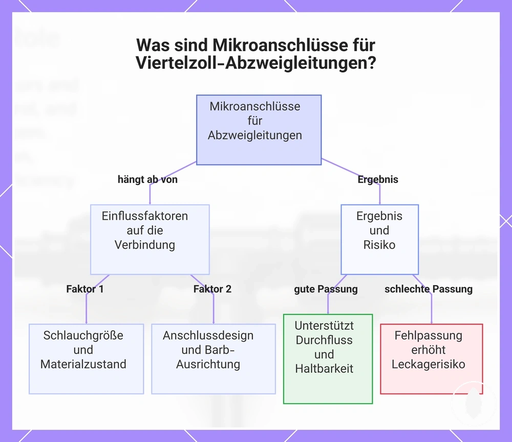 Was sind Mikroanschlüsse für Viertelzoll-Abzweigleitungen?