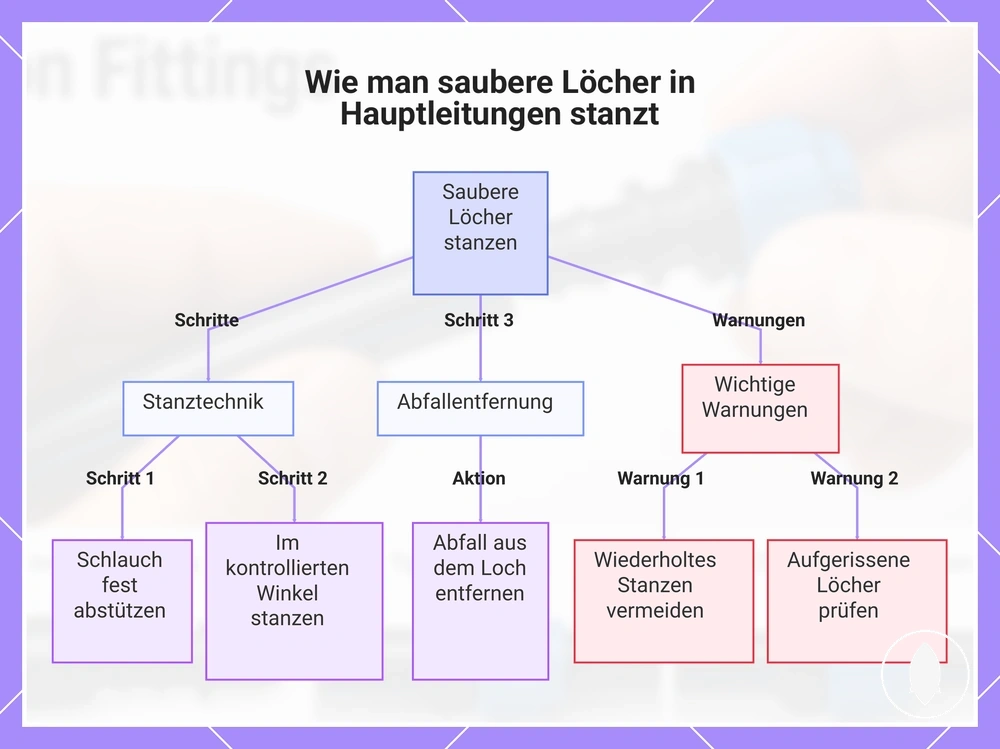 Wie man saubere Löcher in Hauptleitungen stanzt
