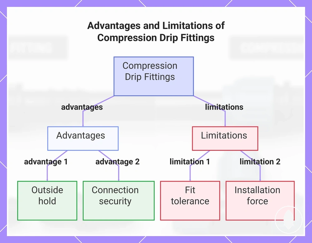 Advantages and Limitations of Compression Drip Fittings