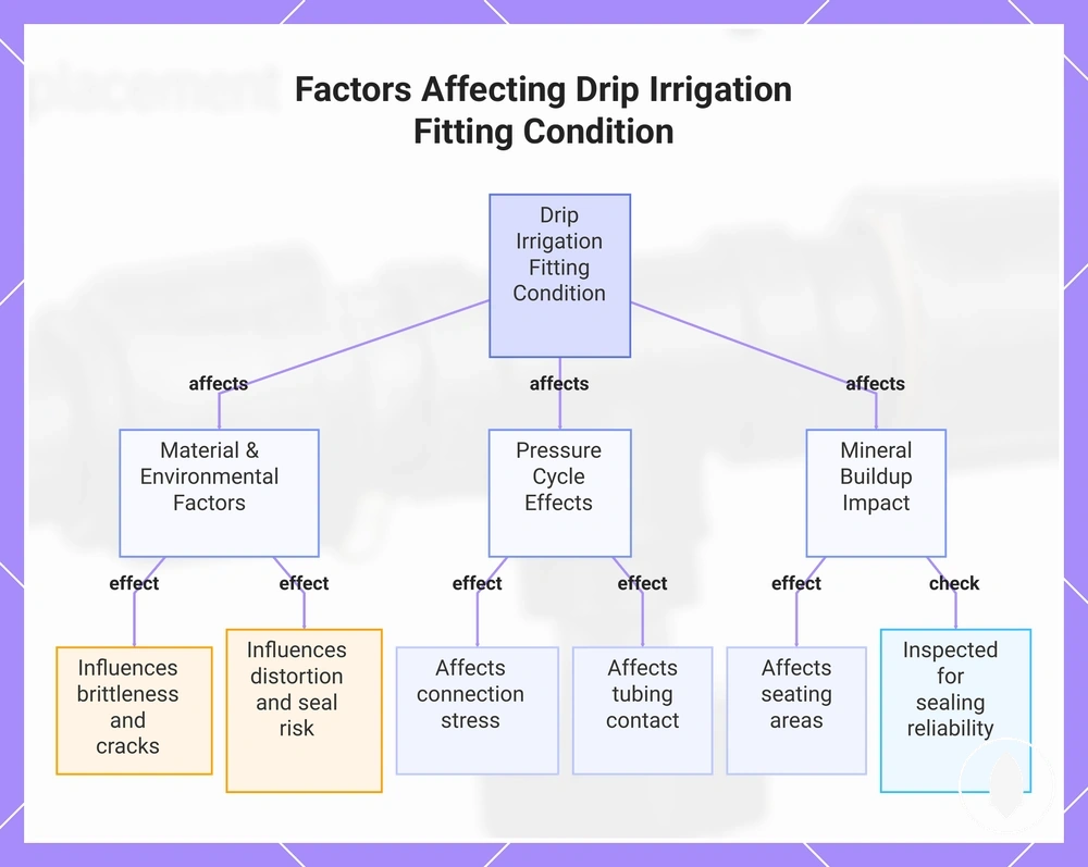 Factors Affecting Drip Irrigation Fitting Condition