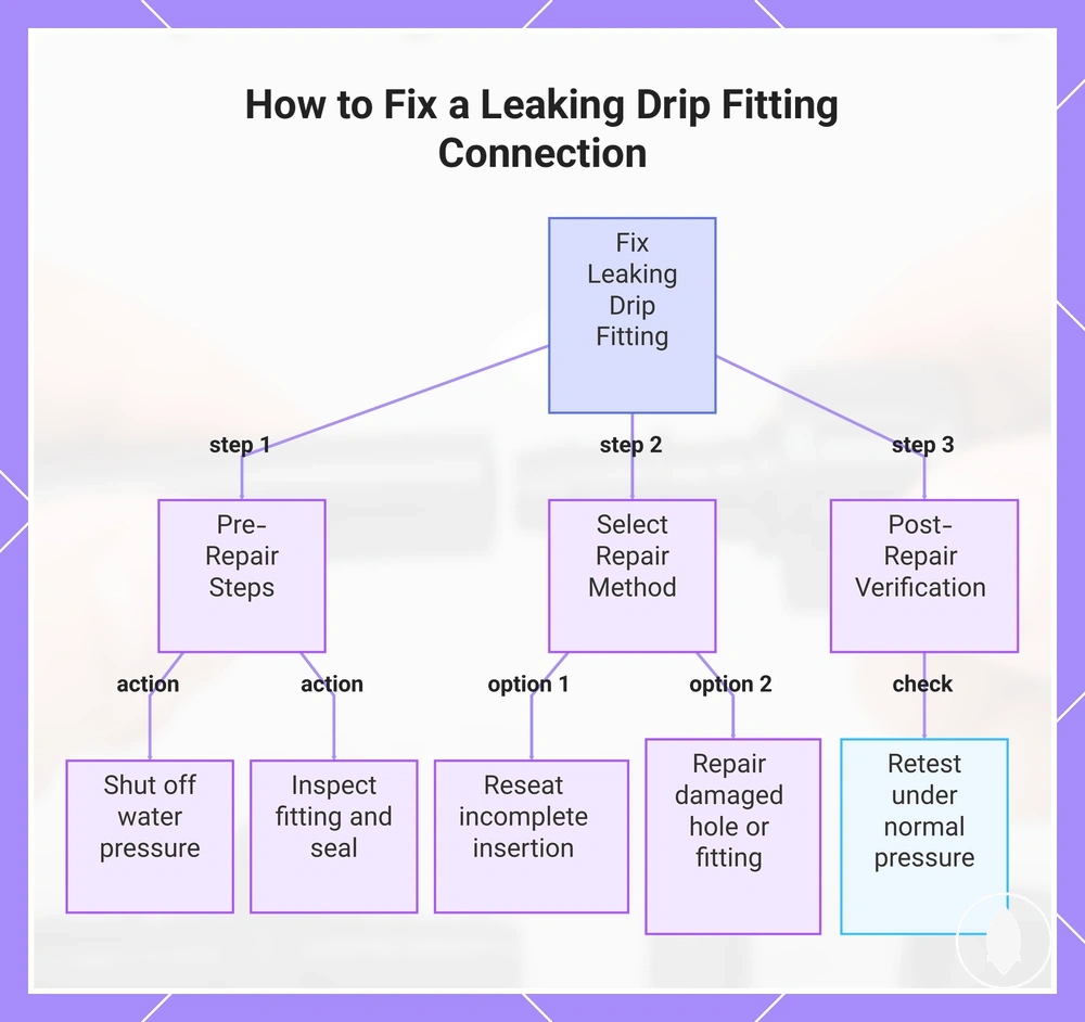 How to Fix a Leaking Drip Fitting Connection