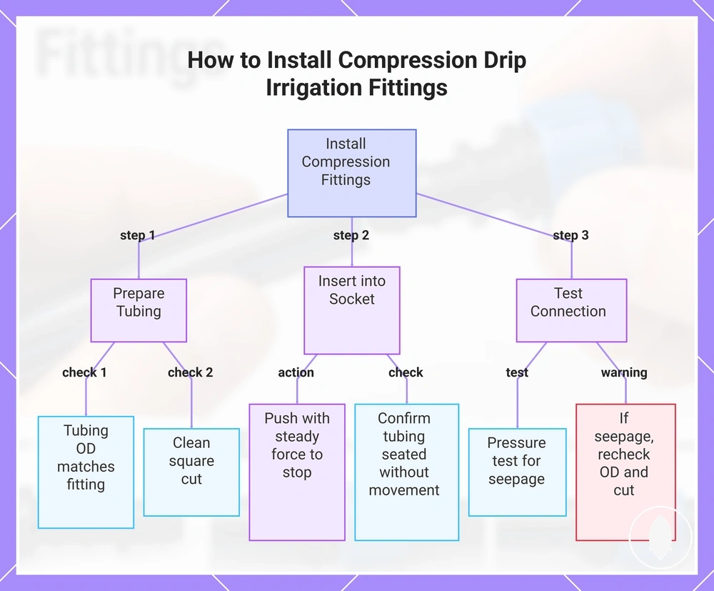 How to Install Compression Drip Irrigation Fittings