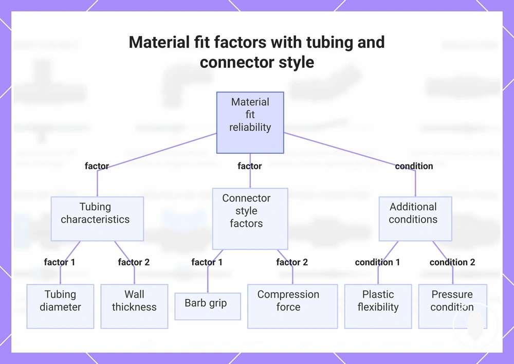 Material fit factors with tubing and connector style