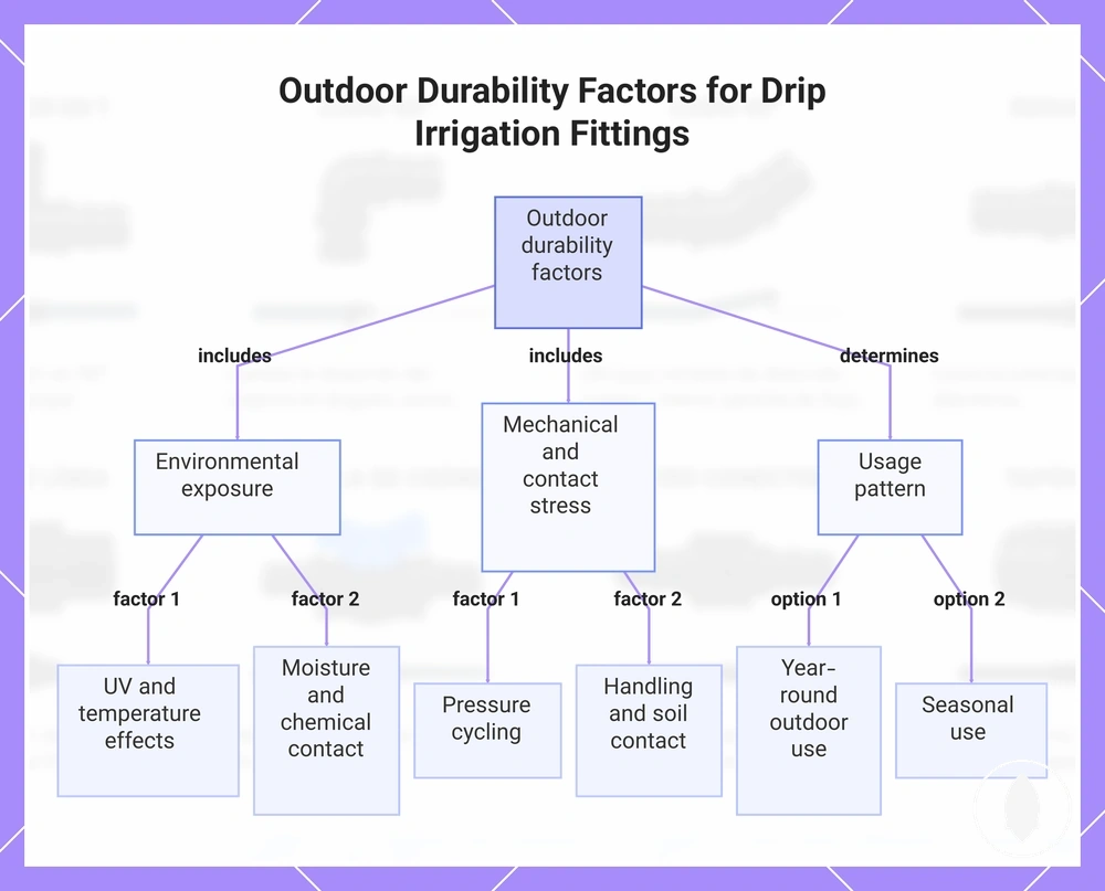 Outdoor Durability Factors for Drip Irrigation Fittings
