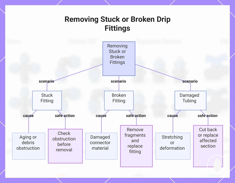 Removing Stuck or Broken Drip Fittings