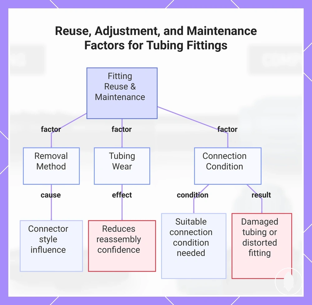 Reuse, Adjustment, and Maintenance Factors for Tubing Fittings