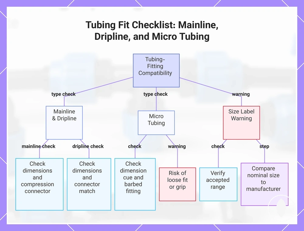 Tubing Fit Checklist: Mainline, Dripline, and Micro Tubing