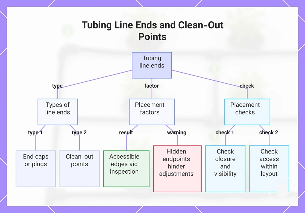 Tubing Line Ends and Clean-Out Points