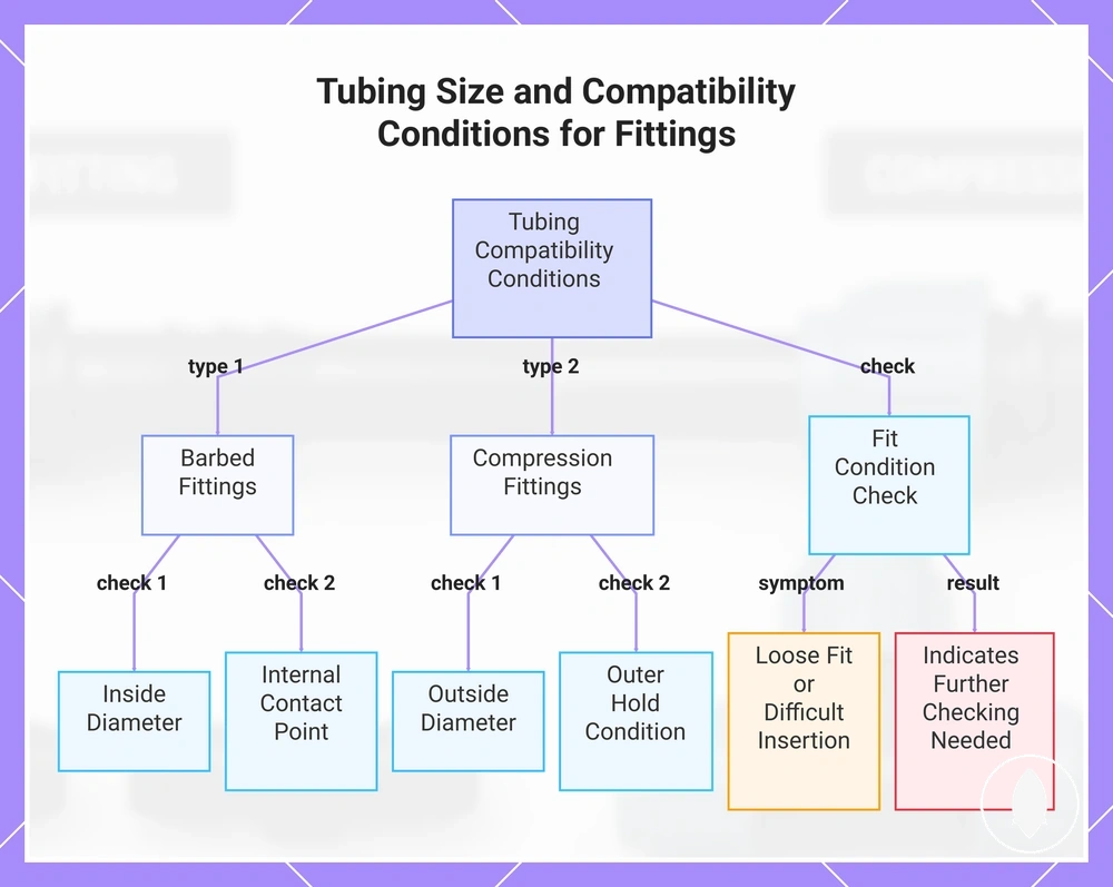 Tubing Size and Compatibility Conditions for Fittings