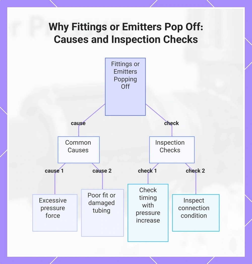 Why Fittings or Emitters Pop Off: Causes and Inspection Checks