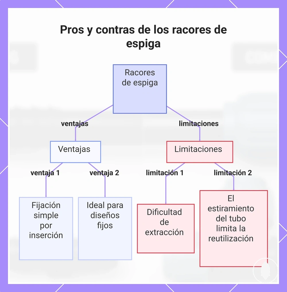 Pros y contras de los racores de espiga