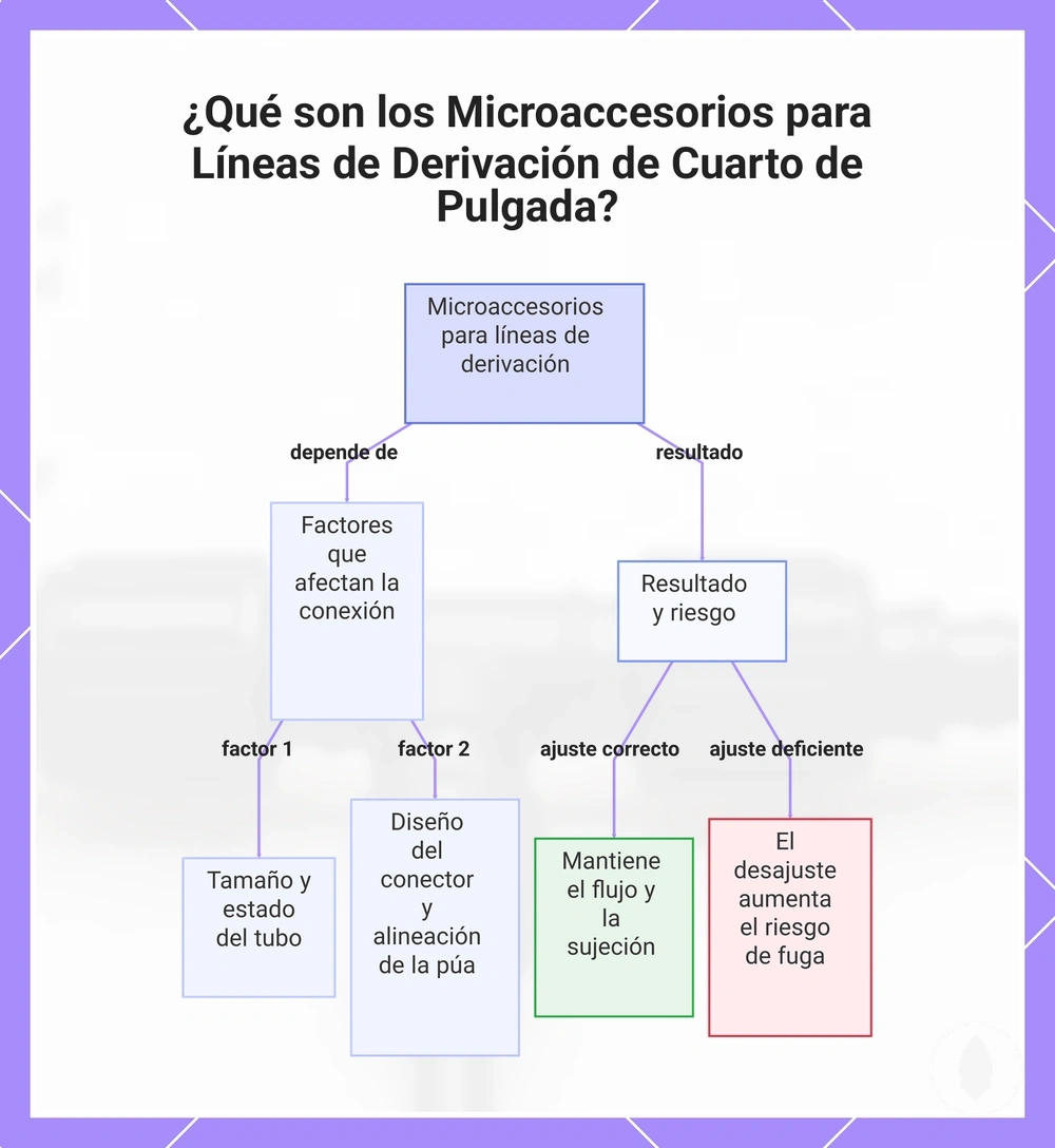 ¿Qué son los Microaccesorios para Líneas de Derivación de Cuarto de Pulgada?