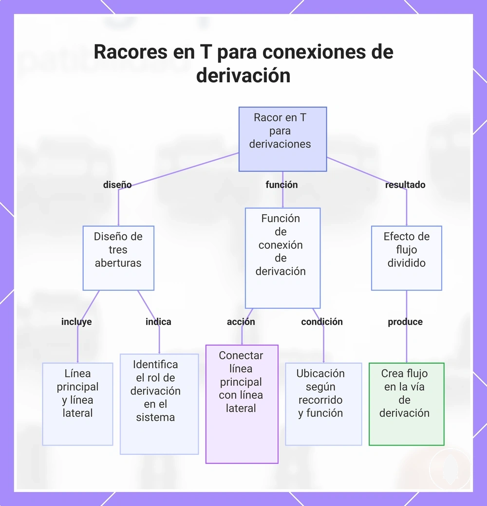 Racores en T para conexiones de derivación