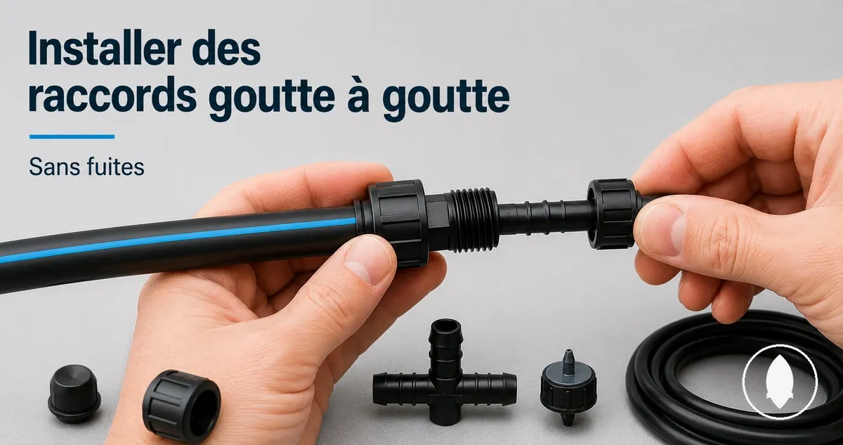 Installation de raccords d’irrigation goutte à goutte dans un tube pour éviter les fuites