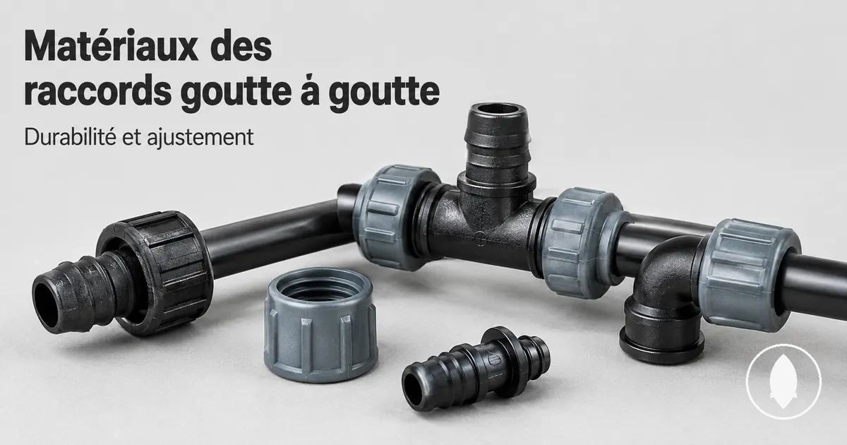 Raccords d’irrigation goutte à goutte en plastique montrant les points de connexion avec les tubes
