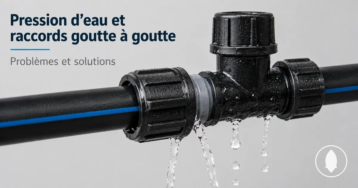 Problèmes de pression d’eau affectant des raccords d’irrigation goutte à goutte sur une conduite