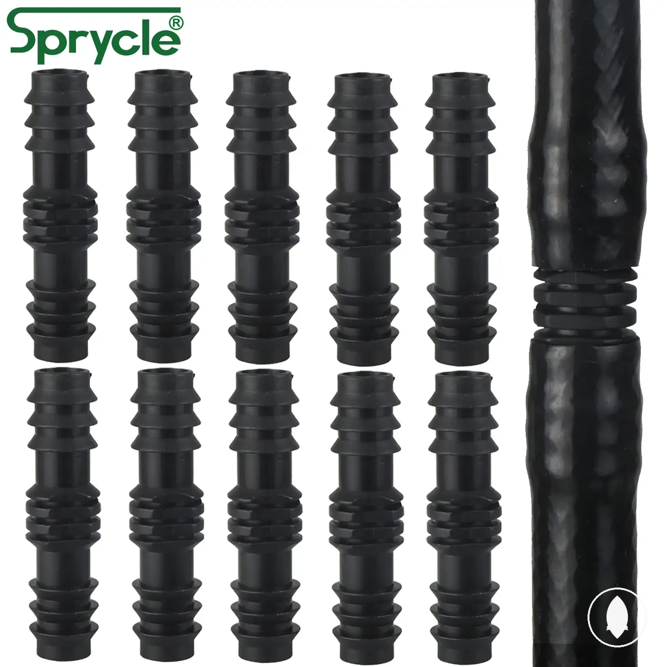 Manchons droits de réparation 16 mm pour tuyaux PE d’irrigation goutte à goutte 1/2 pouce