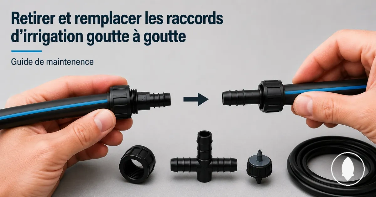 Retrait et remplacement d’un raccord d’irrigation goutte à goutte sur une conduite existante