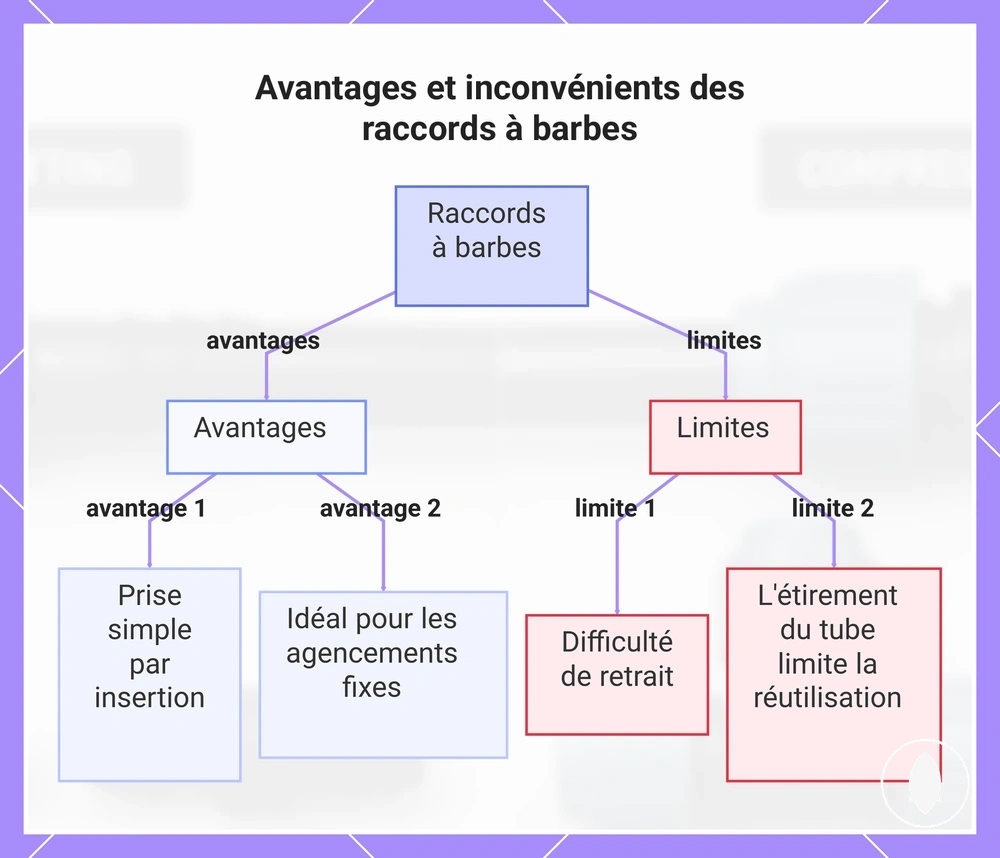 Avantages et inconvénients des raccords à barbes