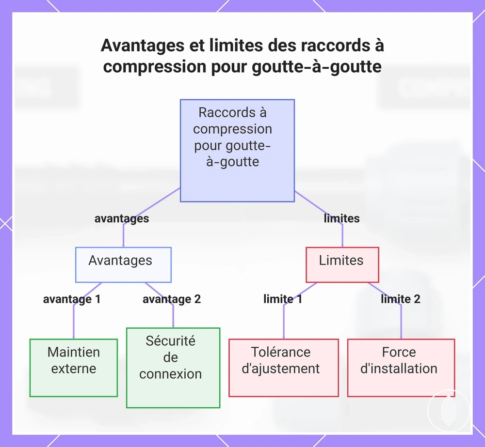 Avantages et limites des raccords à compression pour goutte-à-goutte