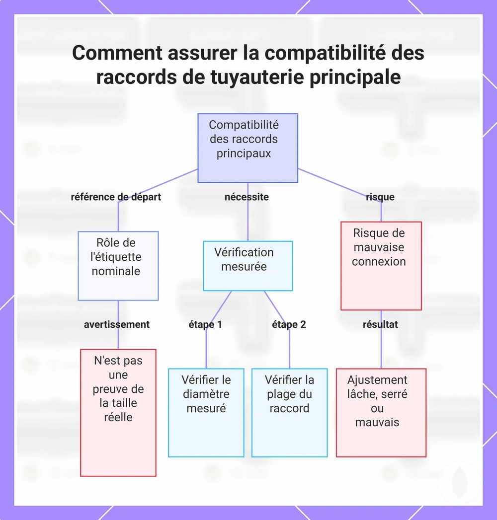 Comment assurer la compatibilité des raccords de tuyauterie principale