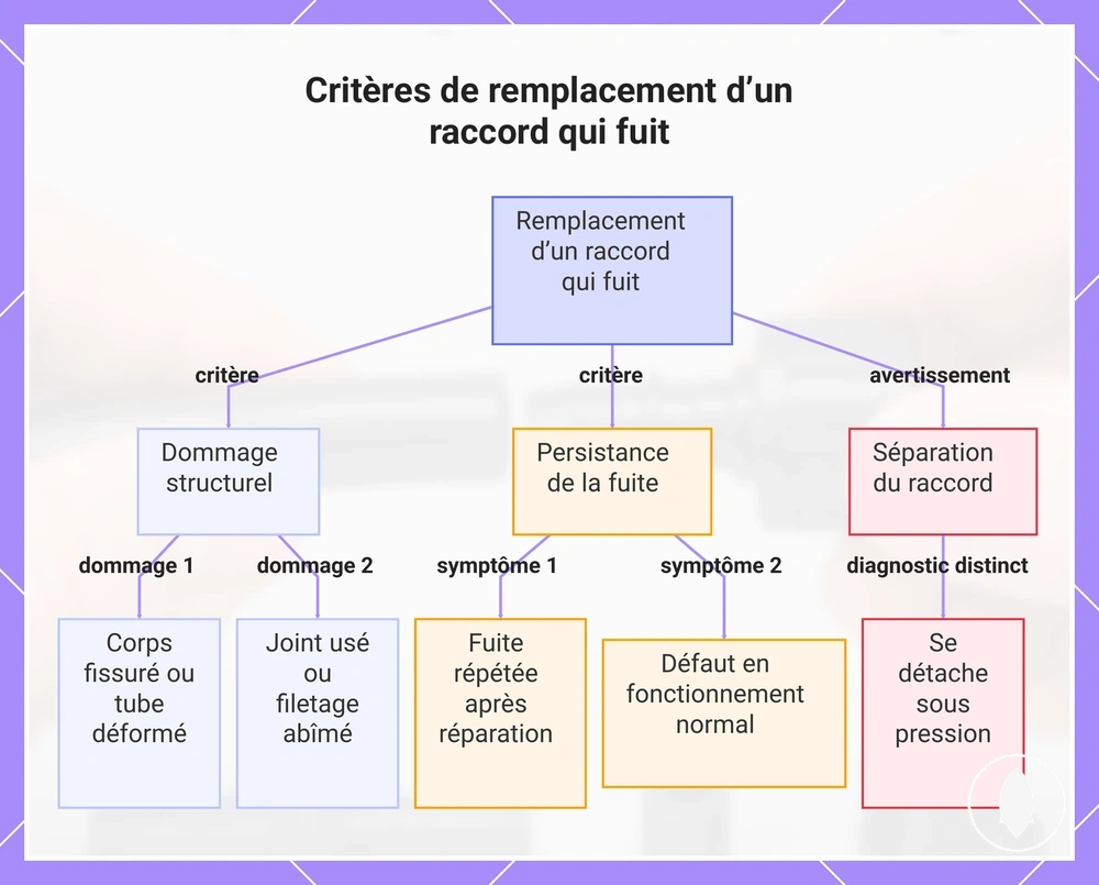 Critères de remplacement d’un raccord qui fuit