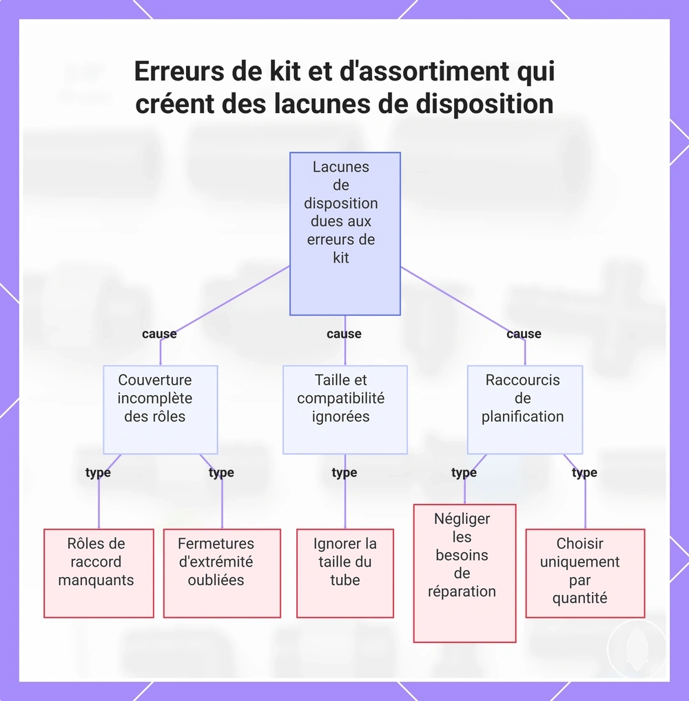 Erreurs de kit et d'assortiment qui créent des lacunes de disposition