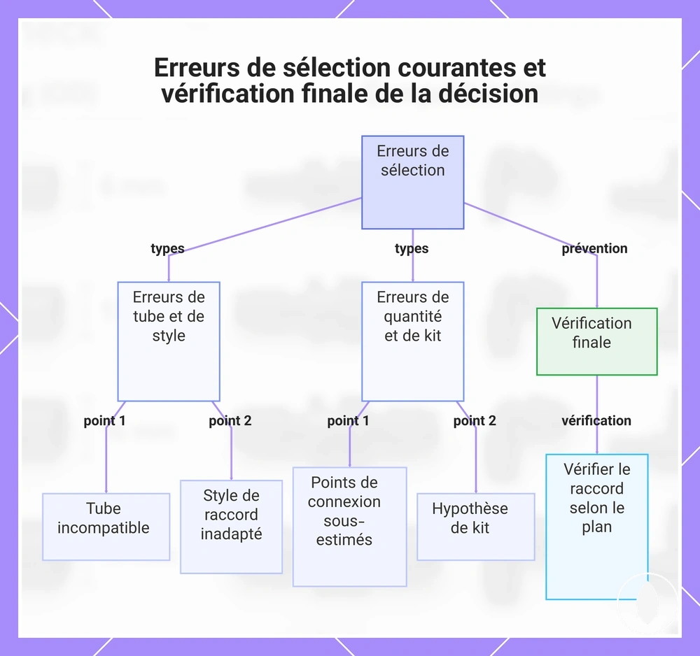 Erreurs de sélection courantes et vérification finale de la décision