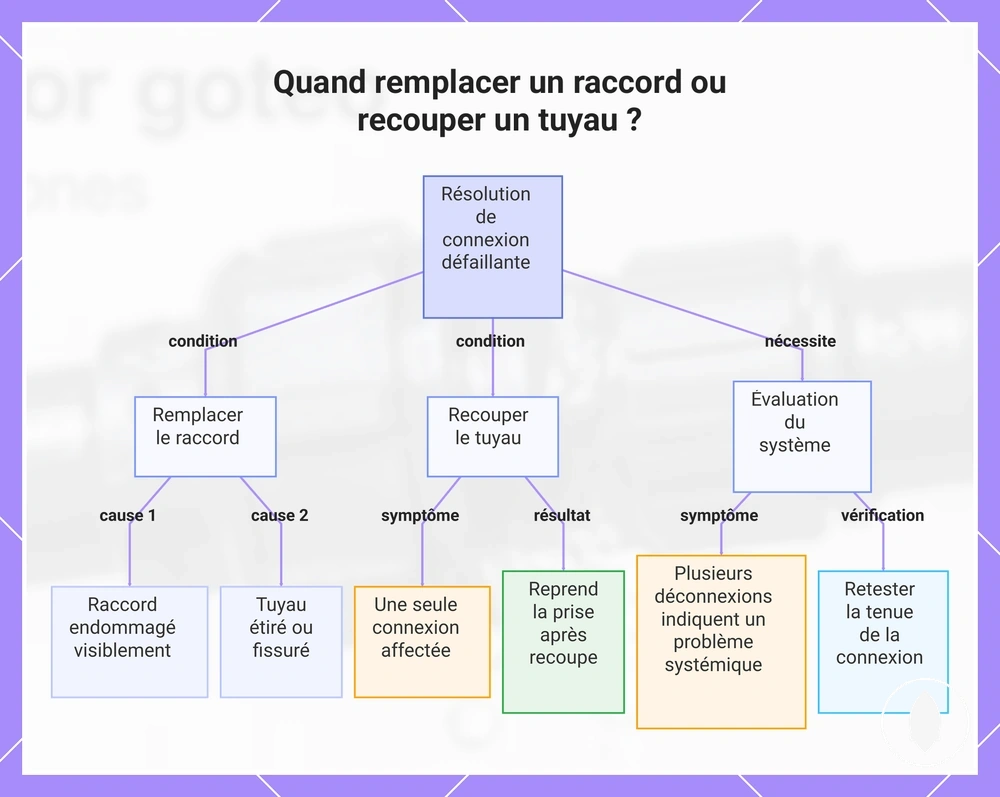 Quand remplacer un raccord ou recouper un tuyau ?