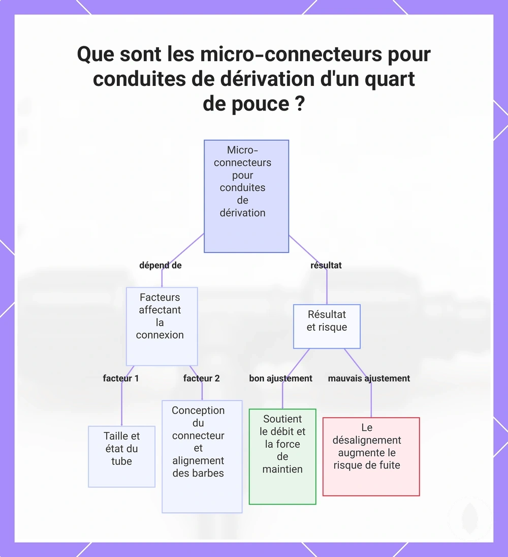 Que sont les micro-connecteurs pour conduites de dérivation d'un quart de pouce ?