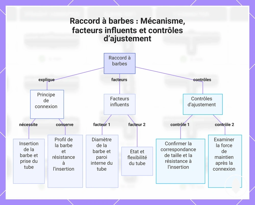 Raccord à barbes : Mécanisme, facteurs influents et contrôles d’ajustement