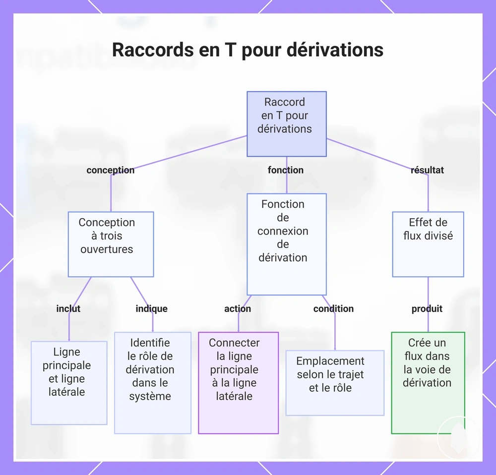 Raccords en T pour dérivations
