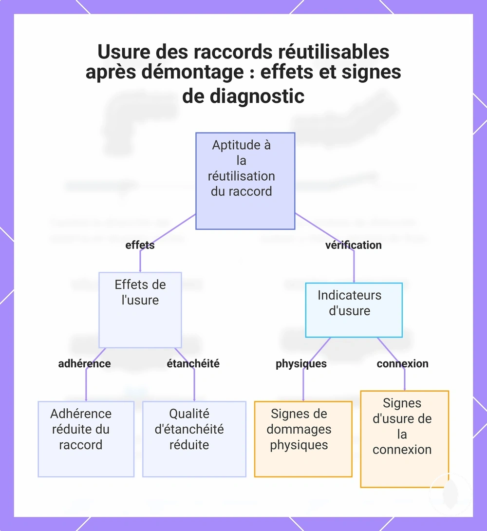 Usure des raccords réutilisables après démontage : effets et signes de diagnostic
