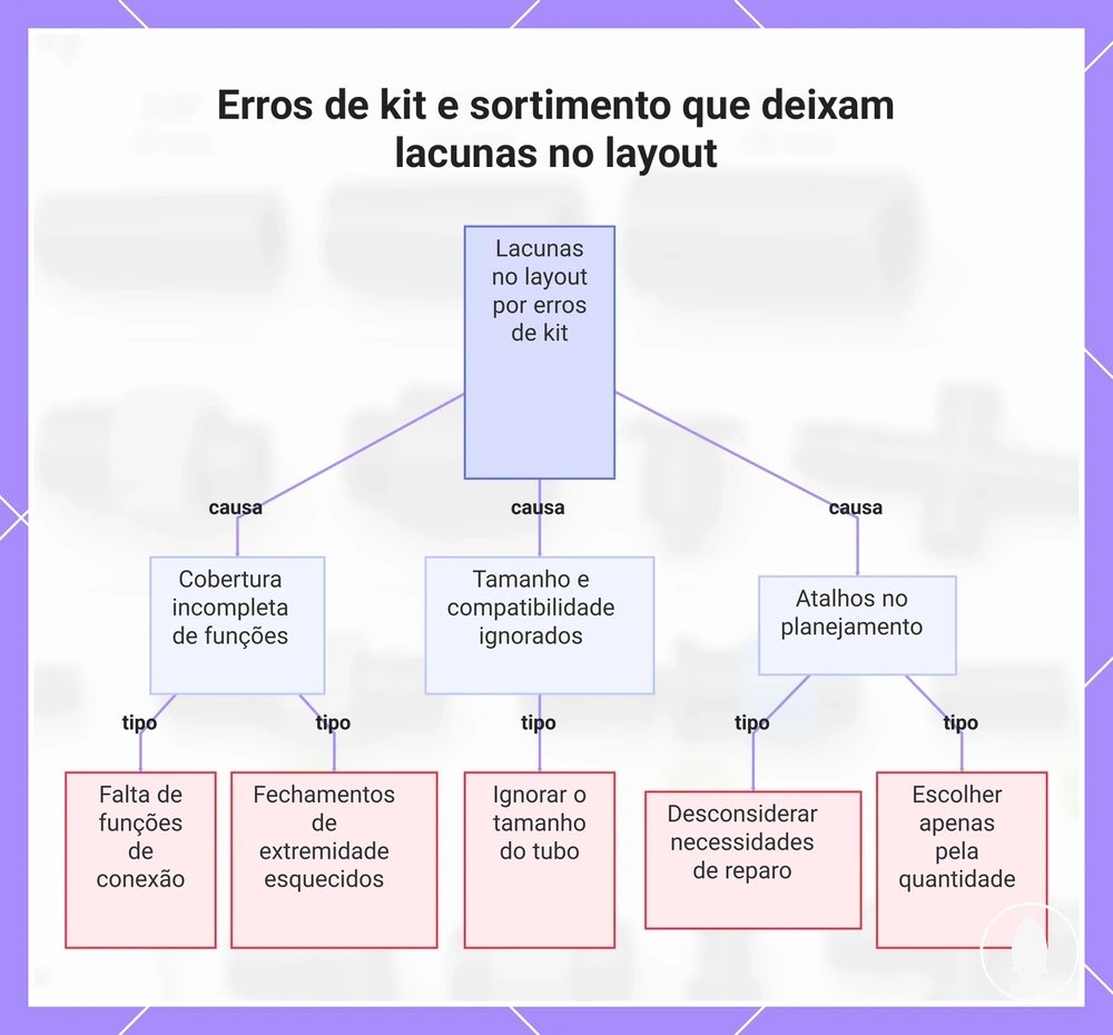 Erros de kit e sortimento que deixam lacunas no layout