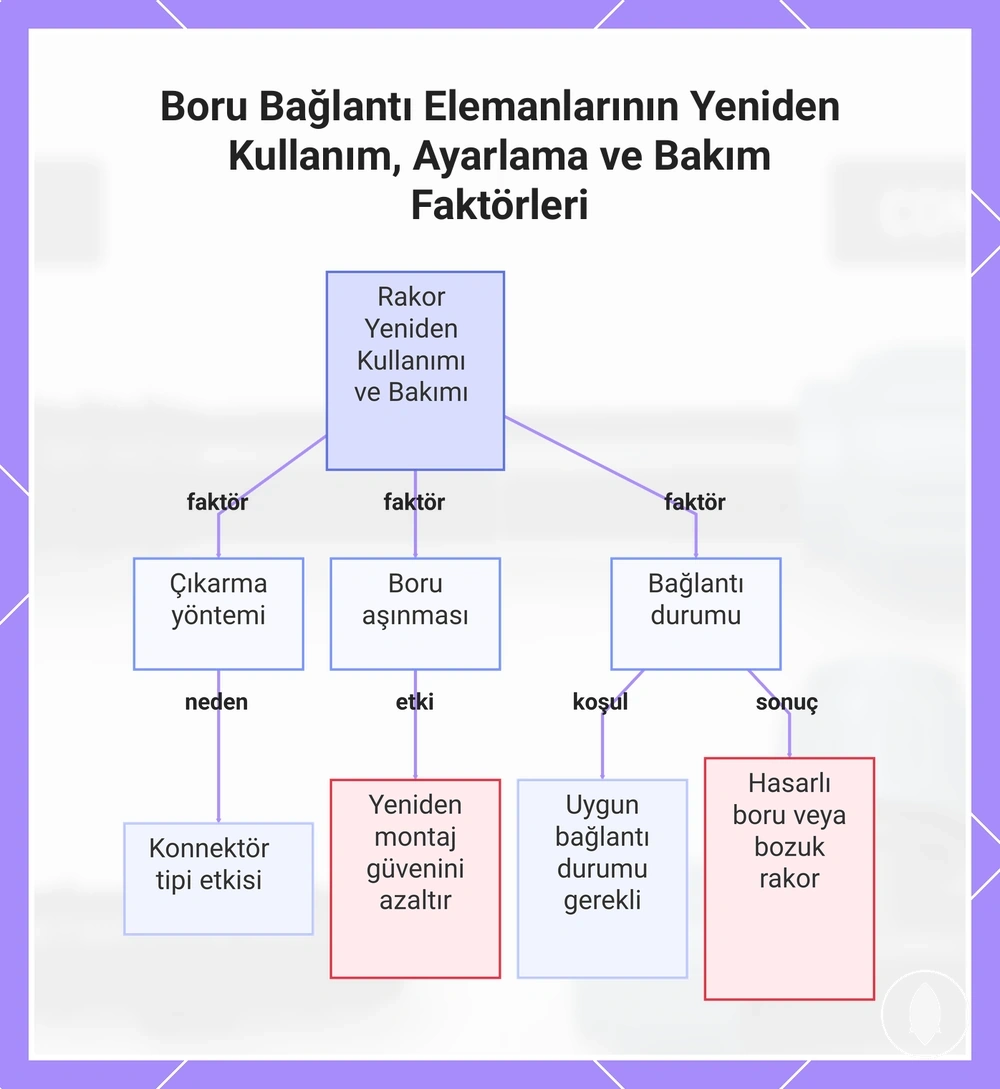 Boru Bağlantı Elemanlarının Yeniden Kullanım, Ayarlama ve Bakım Faktörleri