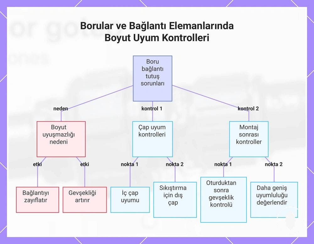 Borular ve Bağlantı Elemanlarında Boyut Uyum Kontrolleri