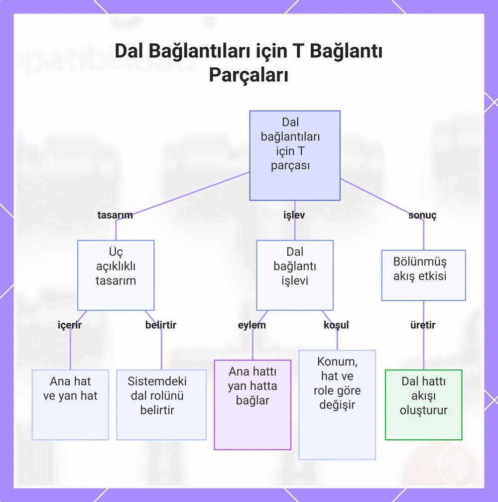Dal Bağlantıları için T Bağlantı Parçaları