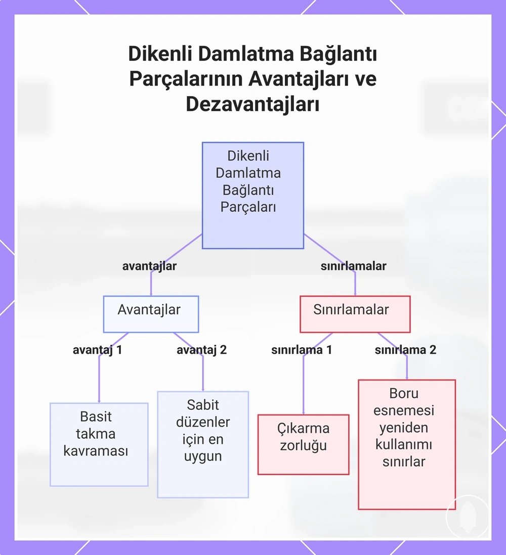 Dikenli Damlatma Bağlantı Parçalarının Avantajları ve Dezavantajları