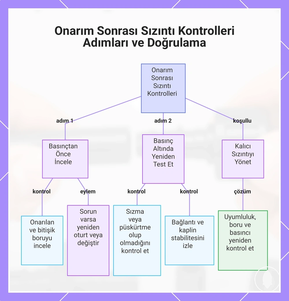 Onarım Sonrası Sızıntı Kontrolleri Adımları ve Doğrulama