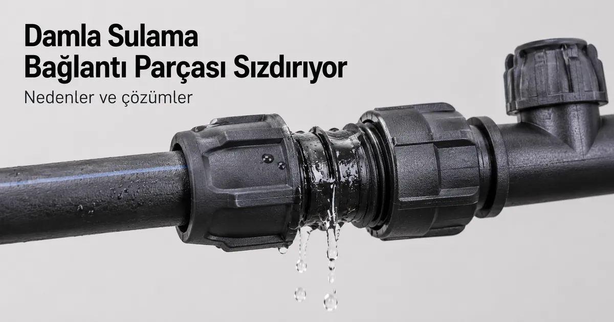 Boru bağlantı noktasında sızdıran damla sulama bağlantı parçası